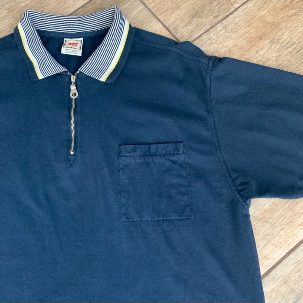 Vintage ‘90s Levi’s zip polo shirt 100% cotton